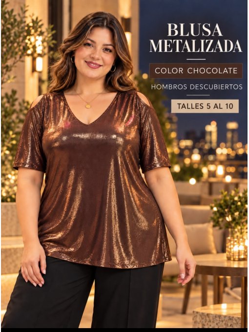 blusa metalizado