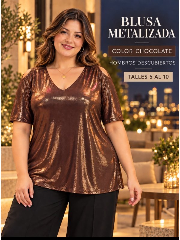 blusa metalizado
